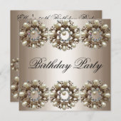 De elegante Witte Uitnodiging van de Verjaardag (Voorkant / Achterkant)