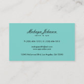 De elegante Zwart-witte Salon en het Kuuroord van Visitekaartje (Achterkant)