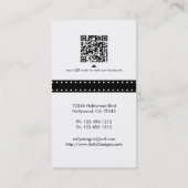 De elegante Zwarte & Gouden Binnenlandse Ontwerper Visitekaartje (Achterkant)