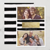 De elegante Zwarte Kaart van het Vakantie van de (Voorkant / Achterkant)