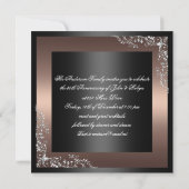 De elegante Zwarte/Roze Uitnodiging van de (Achterkant)