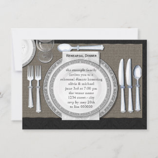 De elegante Zwarte Uitnodigingen van het Diner van