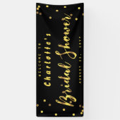 De elegante Zwarte van de Confettien van Faux van Spandoek (Verticaal)