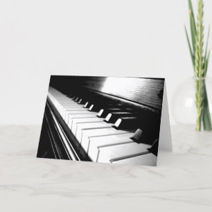 De elegante Zwarte & Witte Fotografie van de Piano Kaart