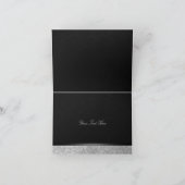 De elegante Zwarte & Zilveren Diamant dankt u Bedankkaart (Binnen)