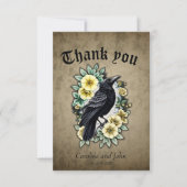 De elegantie en elegantie van de raaf. bedankkaart (Voorkant)