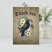 De elegantie en elegantie van de raaf. bedankkaart (Staand voorkant)