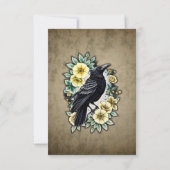 De elegantie en elegantie van de raaf. bedankkaart (Achterkant)