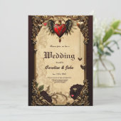 De elegantie en mystiek van het gotische hart. kaart (Staand voorkant)