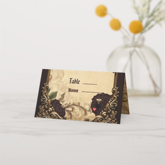 De elegantie en mystiek van het gotische hart. plaatskaartje (Voorkant)