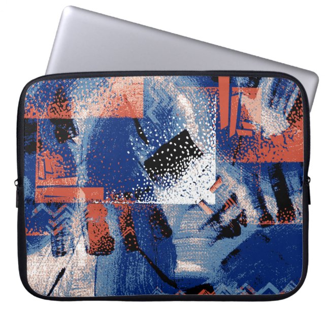 De elegantie van blauw wekt bewondering in de fab laptop sleeve (Voorkant)