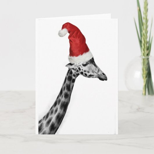 De elegantie van de Giraffe van Kerstmis Feestdagen Kaart (Voorkant)
