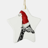 De elegantie van de kerstGiraffe Keramisch Ornament (Rechts)