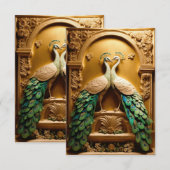 De elegantie van een pauwenpaar" bedankkaart (Voorkant / Achterkant)