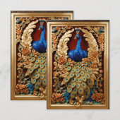 De elegantie van een pauwenpaar" bedankkaart (Voorkant / Achterkant)