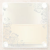 De elegantie van gouden schaduwen glazen onderzetter (Achterkant)