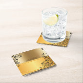 De elegantie van gouden schaduwen kartonnen onderzetters (Insitu)