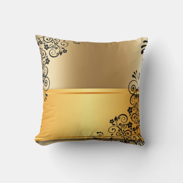 De elegantie van gouden schaduwen kussen (Voorkant)