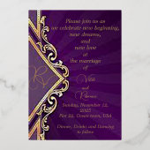 De elegantie van liefde folie trouwkaart folie uitnodiging (Voorkant)