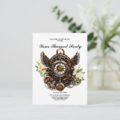 De elegantie van Steampunk Floral Magic Briefkaart (Staand voorkant)