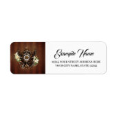De elegantie van Steampunk Floral Magic Etiket (Voorkant)