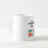 De elektricien heeft net cadeaus voor elektricien  koffiemok (Voorkant links)