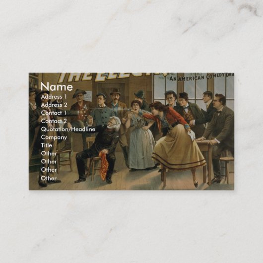 De elektricien: "Ik zei dat hij geen Drink wilde" Visitekaartje (Voorkant)