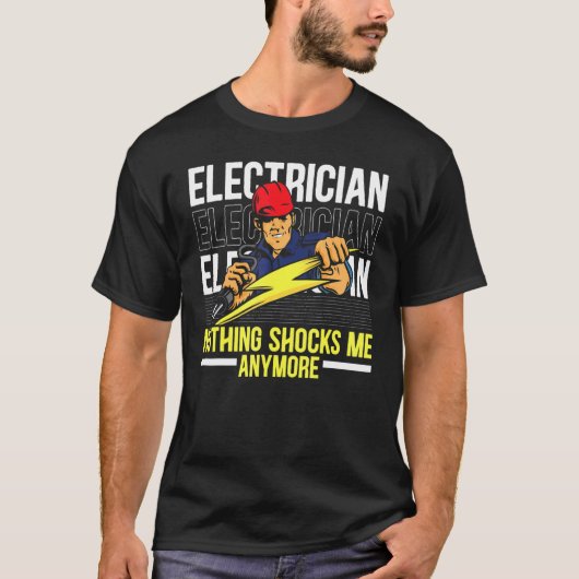 De elektricien laat me niets meer elektriciteit sc t-shirt (Voorkant)