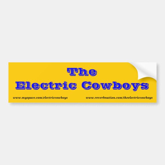 De elektrische cowboys bumper sticker (Voorkant)