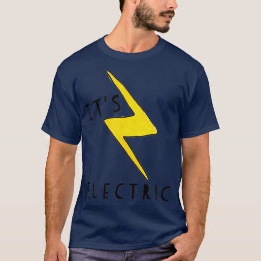 De elektrische, grappige bliksemschicht t-shirt (Voorkant)