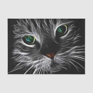 De "elektrische" kat tissuepapier