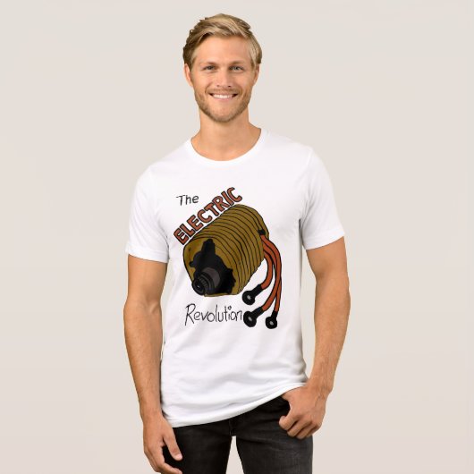 De Elektrische Revolutie Tri-Blend Shirt (Voorkant volledig)