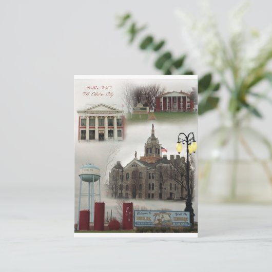 De elektrische stad briefkaart (Staand voorkant)