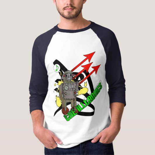 De elektronische muziekrobot t-shirt (Voorkant)