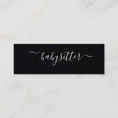 De elementaire babysitter uit de klas mini visitekaartje (Voorkant)