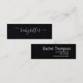 De elementaire babysitter uit de klas mini visitekaartje (Voorkant / Achterkant)