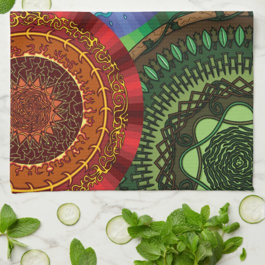 De Elementen Mandala Handdoek (Gevouwen)