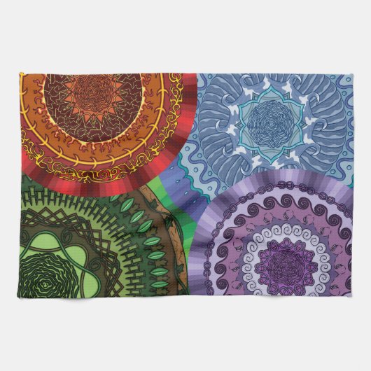 De Elementen Mandala Handdoek (Horizontaal)