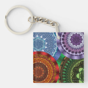 De Elementen Mandalas Acryl Sleutelhanger