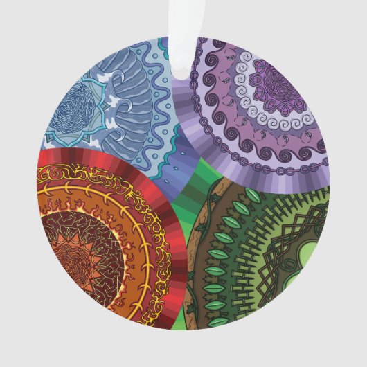 De elementen Mandalas Acrylyl Ornament (voorkant)