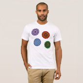De Elementen Mandala's Lichte Herenoverhemd T-shirt (Voorkant volledig)