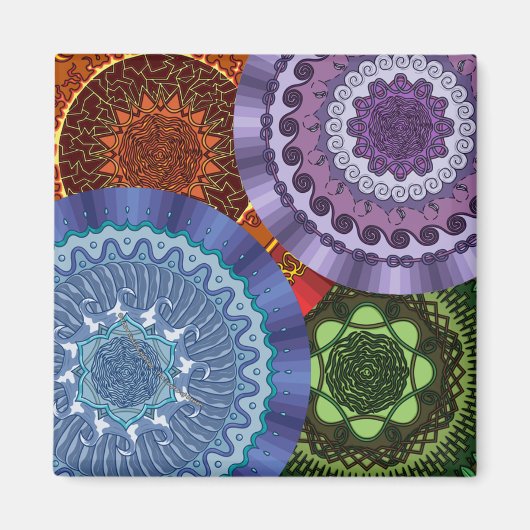De elementen Mandalas magneet (Voorkant)