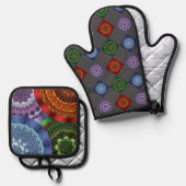 De elementen Mandalas Ovenwant & Pannenlap Set (Voorkant / Achterkant)