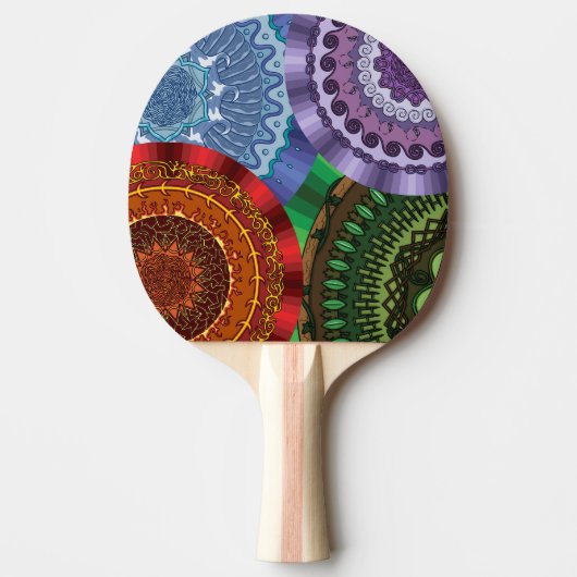 De Elementen Mandalas Ping Pong Paddle Tafeltennisbatje (Voorkant)