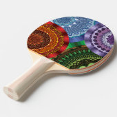 De Elementen Mandalas Ping Pong Paddle Tafeltennisbatje (Voorkant Gekanteld)