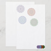 De elementen Mandalas Stationery Briefpapier (Voorkant / Achterkant)