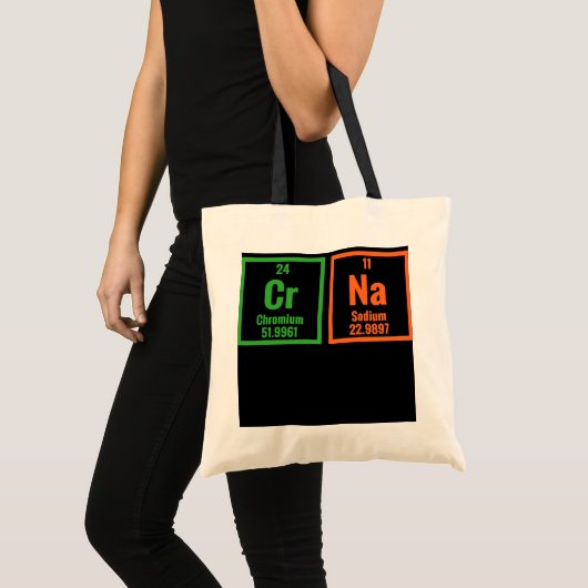 De elementen van Crna Funny Registered Zurse Tote Bag (Voorkant (product))