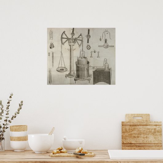 De elementen van de chemie" poster (Keuken)