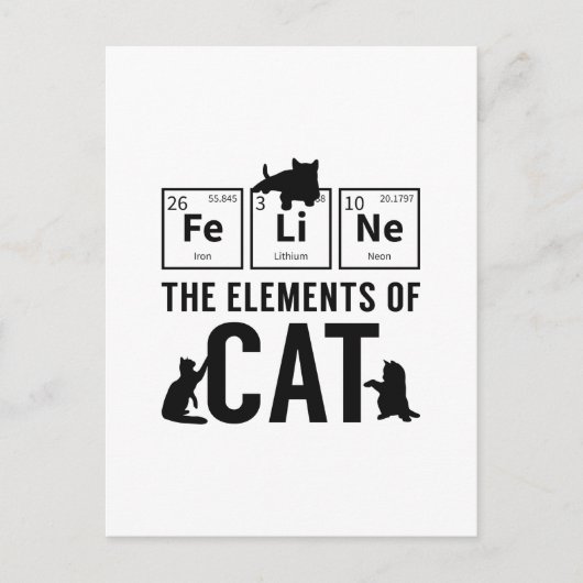 De elementen van de katten briefkaart (Voorkant)