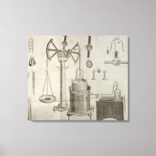 De elementen van de scheikunde" canvas afdruk